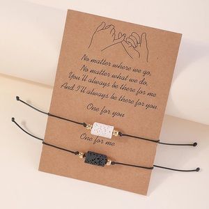 🎉 New Promise Friendship Lava Stone Bracelet Set